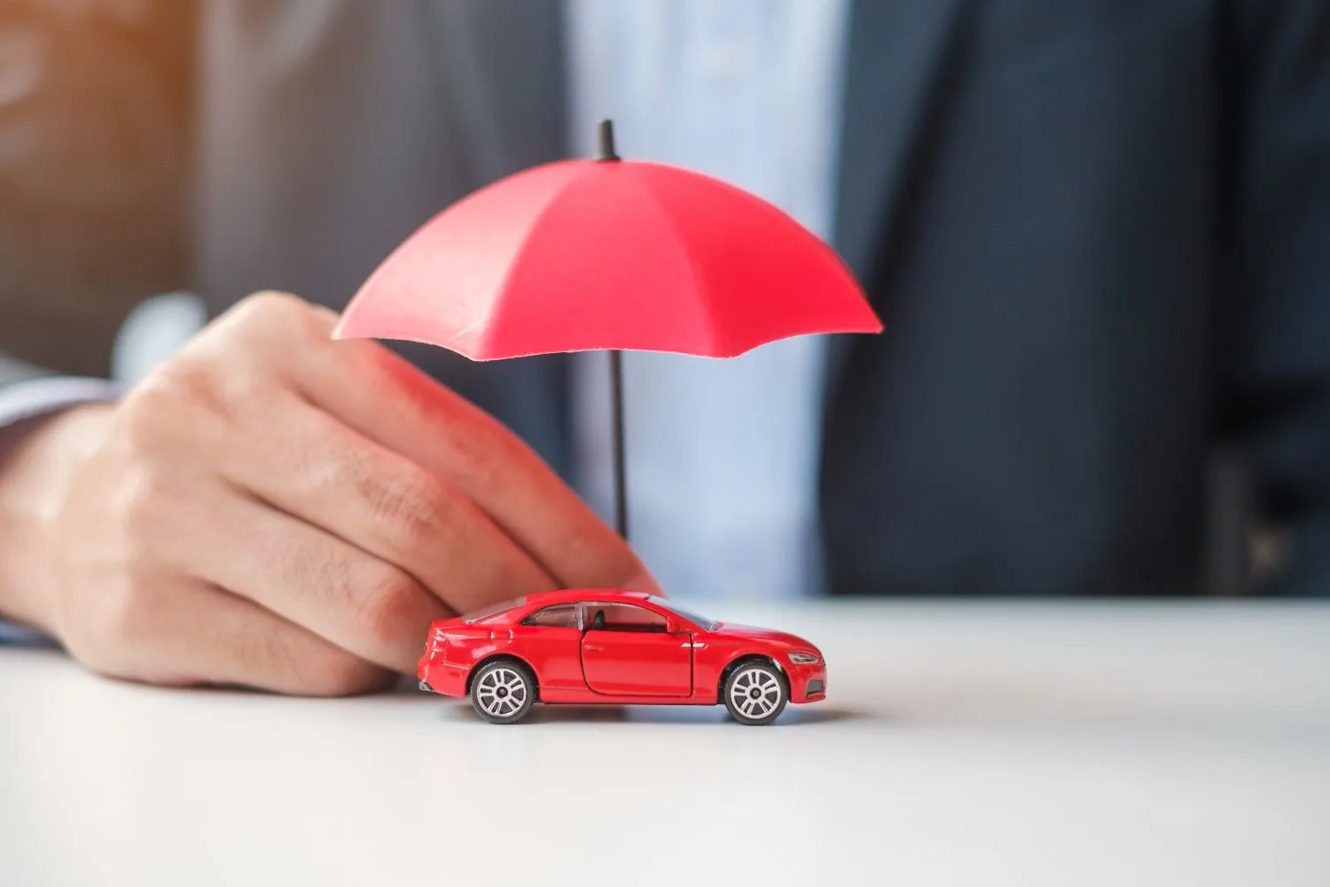 A car protected by auto insurance